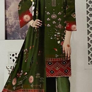 Digital Print Premium Linen 3pc Suit (Unstitched)