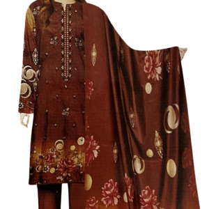 Digital Shemery 3pc Suit (Unstitched)