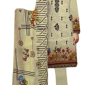 Digital Karandi 3pcs Suit (Unstitched)