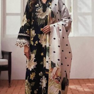 Digital Khaddar All Over Print 3pc Suit (Unstitched)
