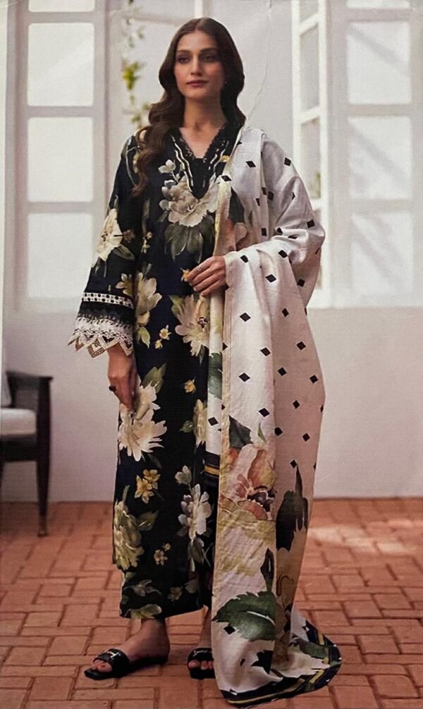 Digital Khaddar All Over Print 3pc Suit (Unstitched)