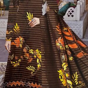 Digital Bold Printed Zari Slub Khaddar 3pc Suit (Unstitched)