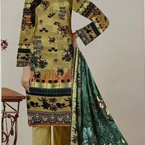 Digital Bold Printed Dooria Viscose 3pc Suit (Unstitched)