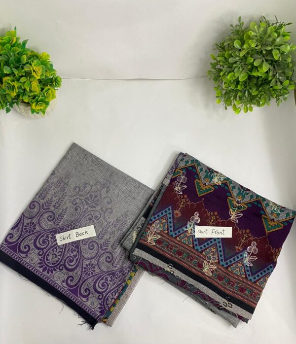 Digital Dhanak 3pc Suit (Unstitched) - Image 2