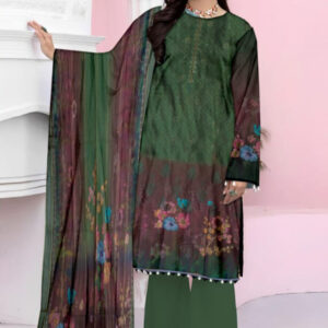 Digital Print Lawn 3pc Suit (Unstitched)